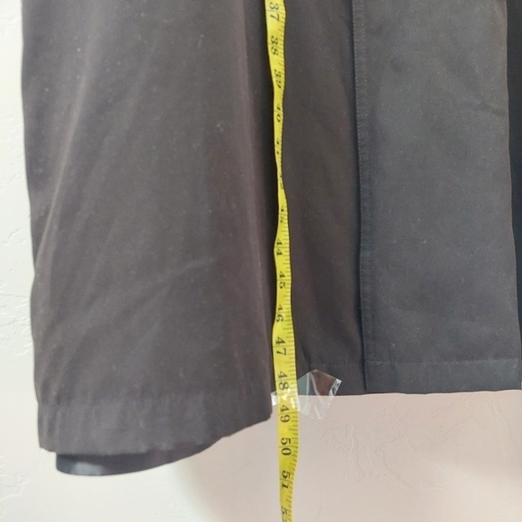 Ralph Lauren Black Trench Coat Vintage Size 44R Men Wool Liner Microfiber Soft - Picture 6 of 15